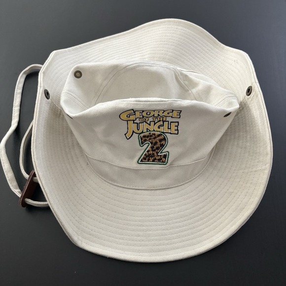 Disney Other - Vintage Disney George of the Jungle 2 Embroidered 2003 Khaki Safari Bucket Hat